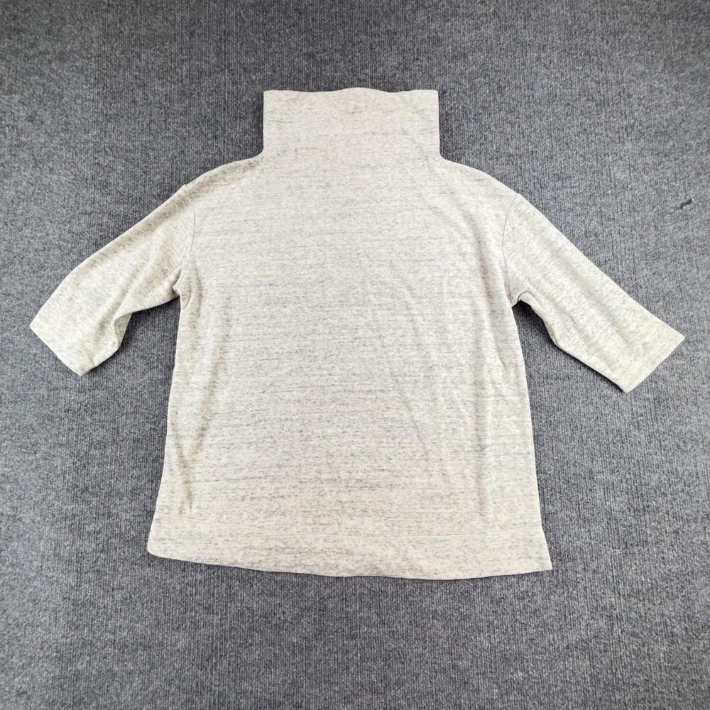 Talbots Shirt Womens 1X Petite Gray Turtleneck 3/4 Sleeve Jersey Tunic Top